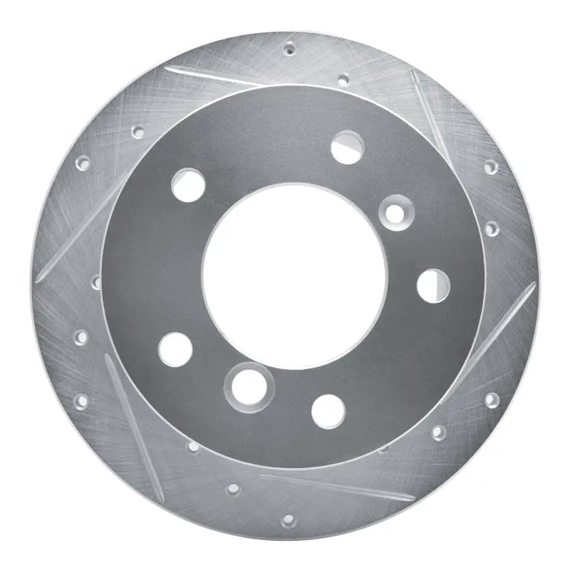 R1 02-18 Dodge Sprinter 3500 Rear Right Drilled & Slotted Silver Brake Rotor 1