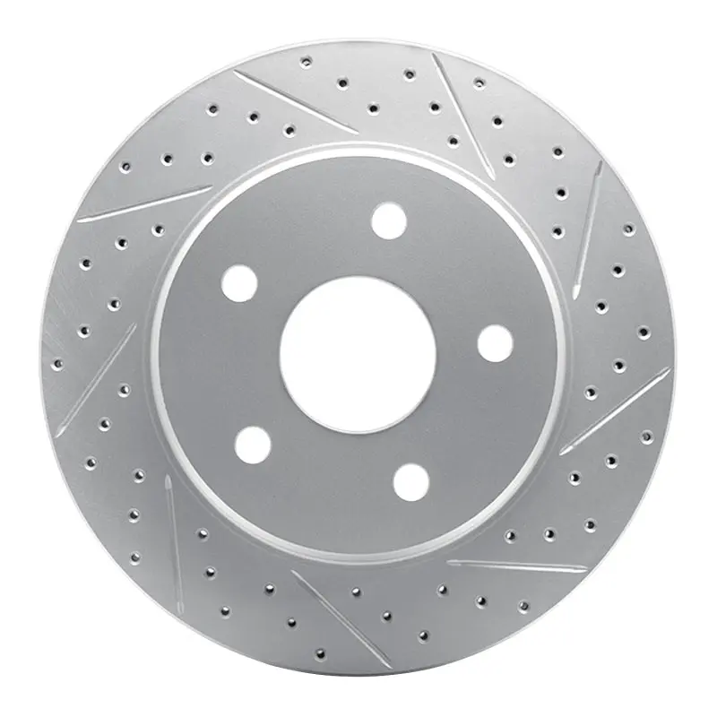 R1 02-24 Chrysler Aspen Front Right Drilled & Slotted Geo-Carbon Rotor 1