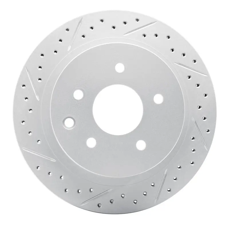 R1 02-25 Infiniti G35 Rear Left Drilled & Slotted Geo-Carbon Rotor 1