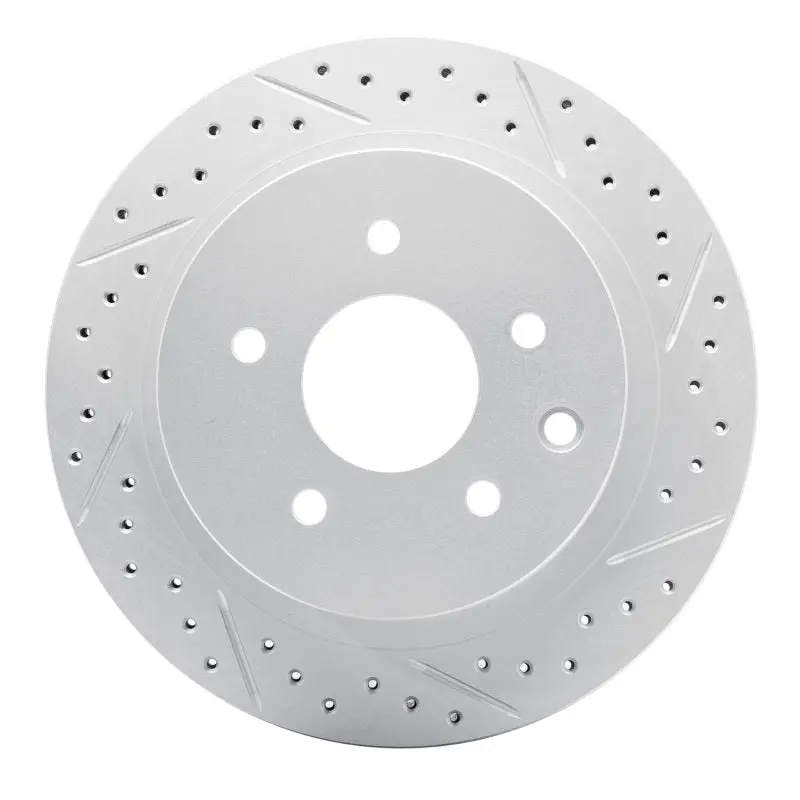R1 02-25 Infiniti G35 Rear Right Drilled & Slotted Geo-Carbon Rotor 1