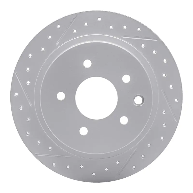 R1 02-25 Nissan Juke Rear Left Drilled & Slotted Geo-Carbon Rotor 1