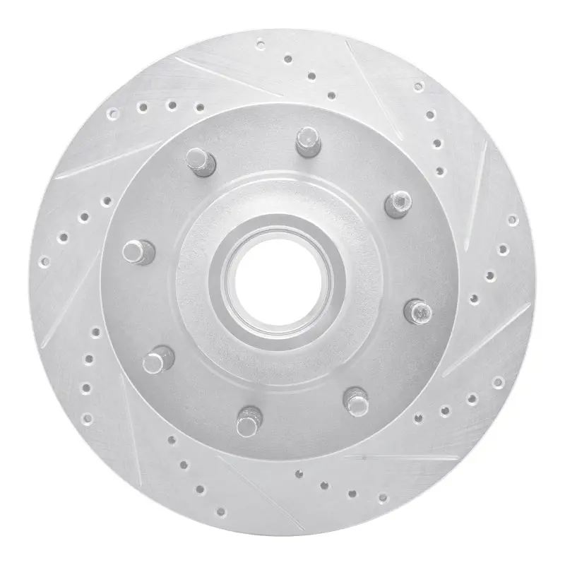R1 03-05 Ford F-250 2Wd (Super Duty) Front Right Drilled & Slotted Silver Brake Rotor 1