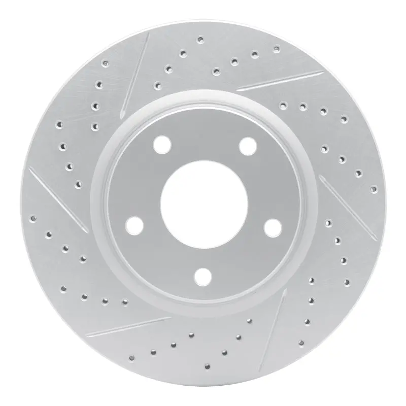 R1 03-05 Infiniti G35 Front Left Drilled & Slotted Geo-Carbon Rotor 1