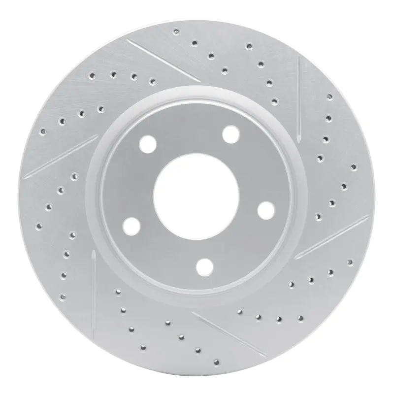R1 03-05 Infiniti G35 Front Right Drilled & Slotted Geo-Carbon Rotor 1