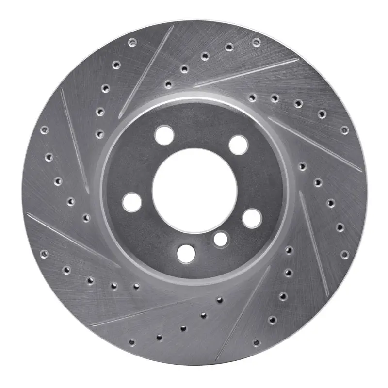 R1 03-05 Land Rover Range Rover Front Left Drilled & Slotted Silver Brake Rotor 1