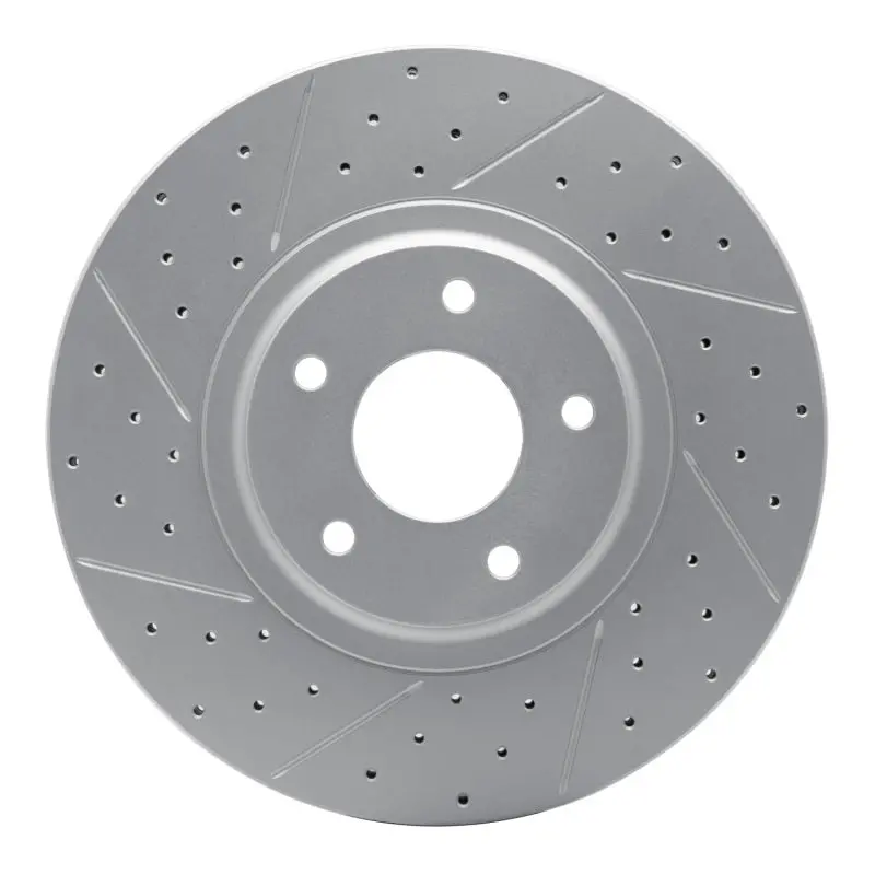 R1 03-05 Nissan Murano Front Left Drilled & Slotted Geo-Carbon Rotor 1