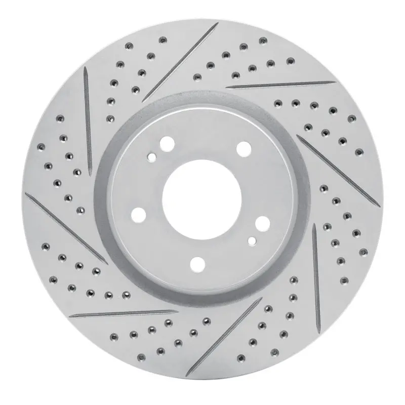 R1 03-06 Mitsubishi Lancer Front Left Drilled & Slotted Geo-Carbon Rotor 1