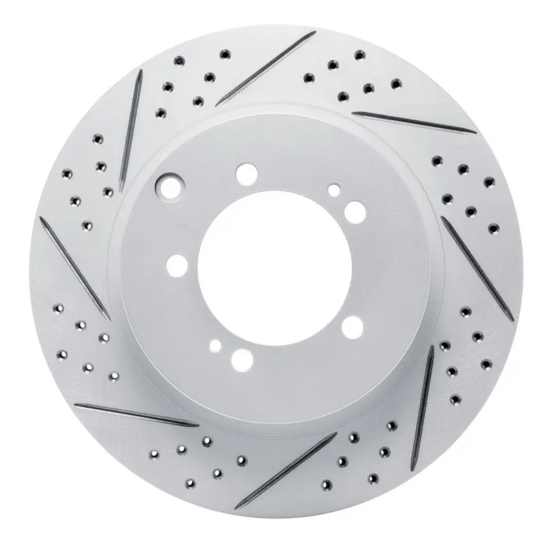 R1 03-06 Mitsubishi Lancer Rear Left Drilled & Slotted Geo-Carbon Rotor 1