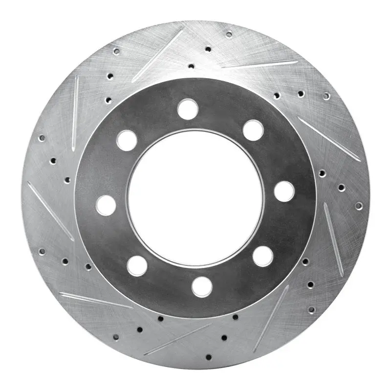 R1 03-08 Dodge Ram 2500 Front Left Drilled & Slotted Silver Brake Rotor 1