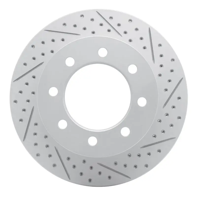 R1 03-08 Dodge Ram 3500 Front Right Drilled & Slotted Geo-Carbon Rotor 1