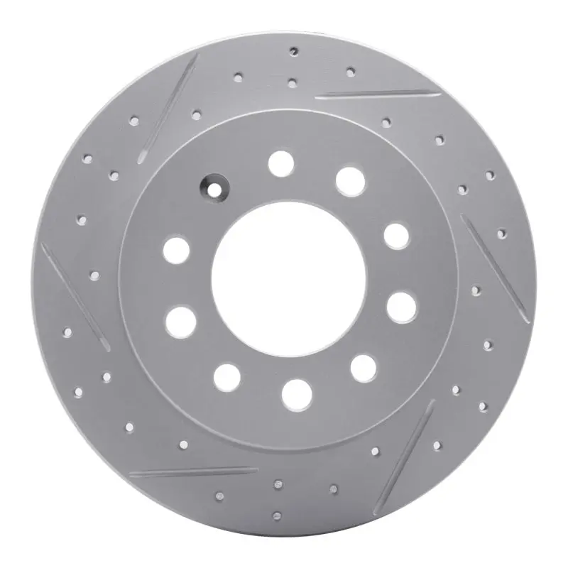 R1 03-08 Hyundai Tiburon Rear Left Drilled & Slotted Geo-Carbon Rotor 1
