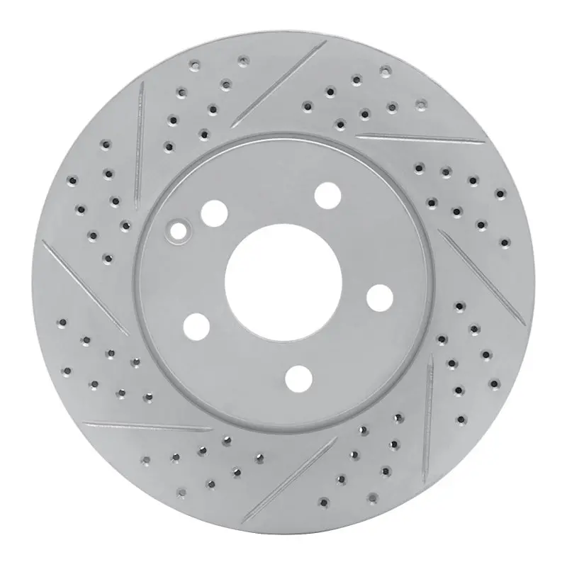 R1 03-09 Mercedes-Benz E320 Front Left Drilled & Slotted Geo-Carbon Rotor 1