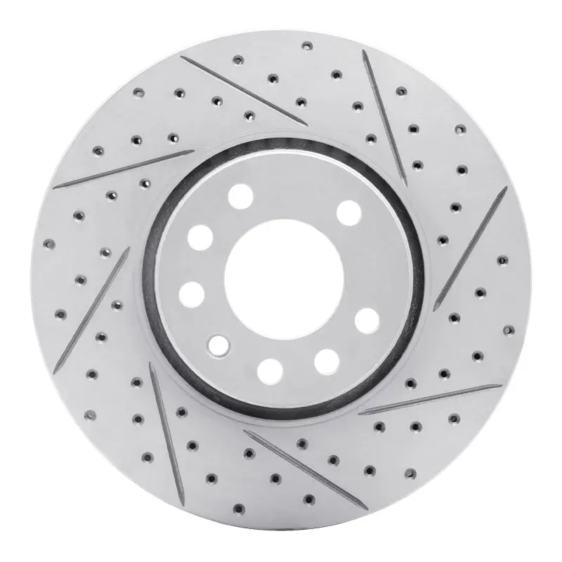 R1 03-11 Cadillac Bls (Mexico) Front Right Drilled & Slotted Geo-Carbon Rotor 1