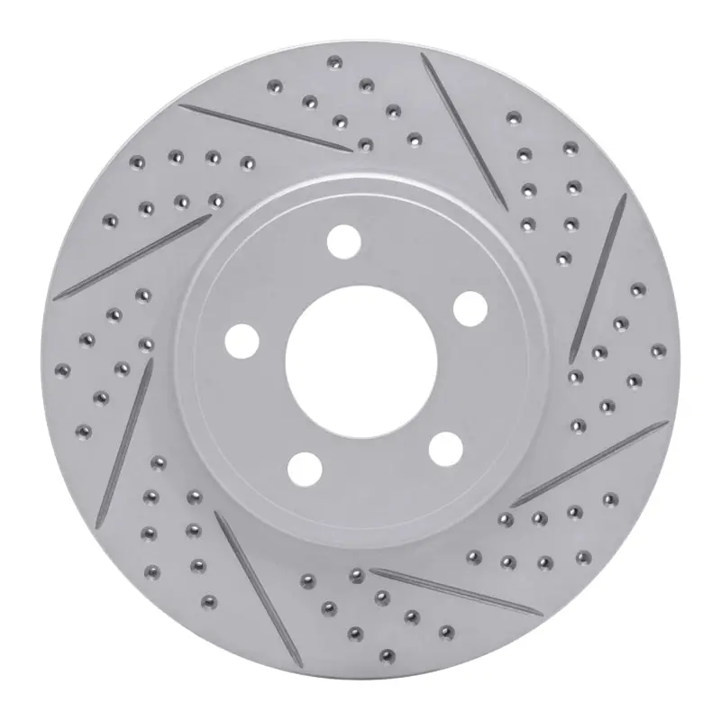 R1 03-11 Ford Crown Victoria Front Right Drilled & Slotted Geo-Carbon Rotor 1