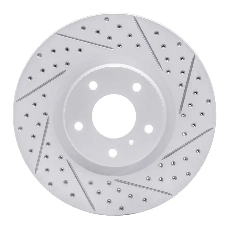 R1 03-23 Infiniti Fx35 Front Right Drilled & Slotted Geo-Carbon Rotor 1