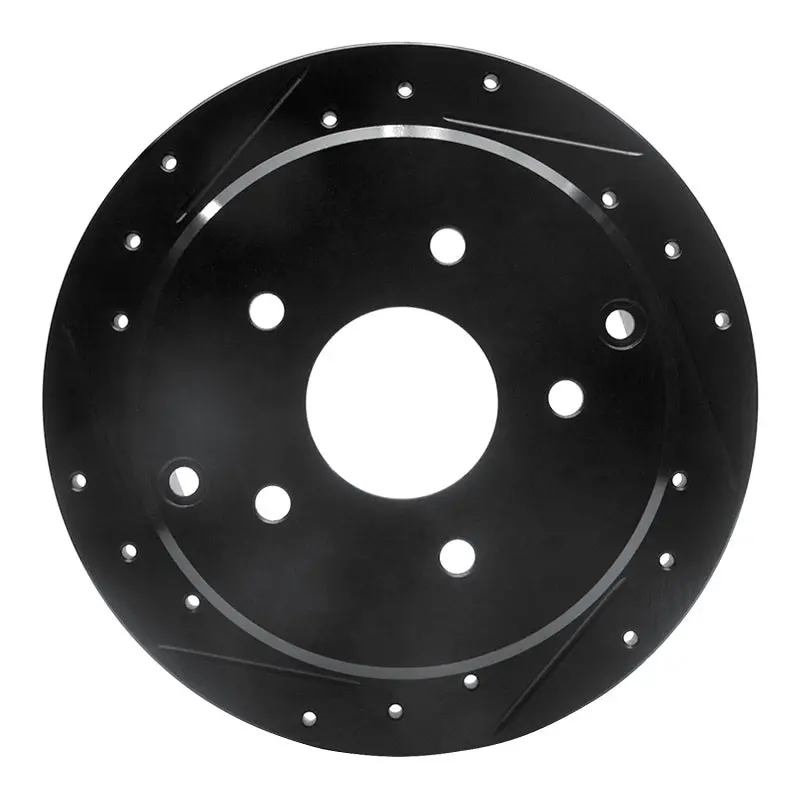 R1 04-04 Pontiac Gto Rear Left Drilled & Slotted Black Brake Rotor 1