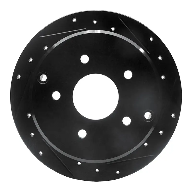 R1 04-04 Pontiac Gto Rear Right Drilled & Slotted Black Brake Rotor 1