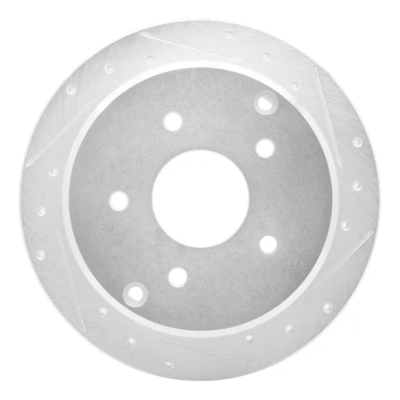 R1 04-04 Pontiac Gto Rear Right Drilled & Slotted Silver Brake Rotor 1