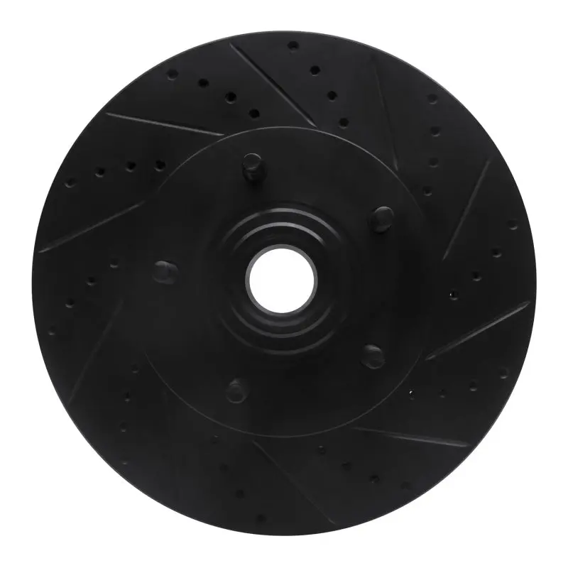 R1 04-06 Ford E-150 Front Right Drilled & Slotted Black Brake Rotor 1