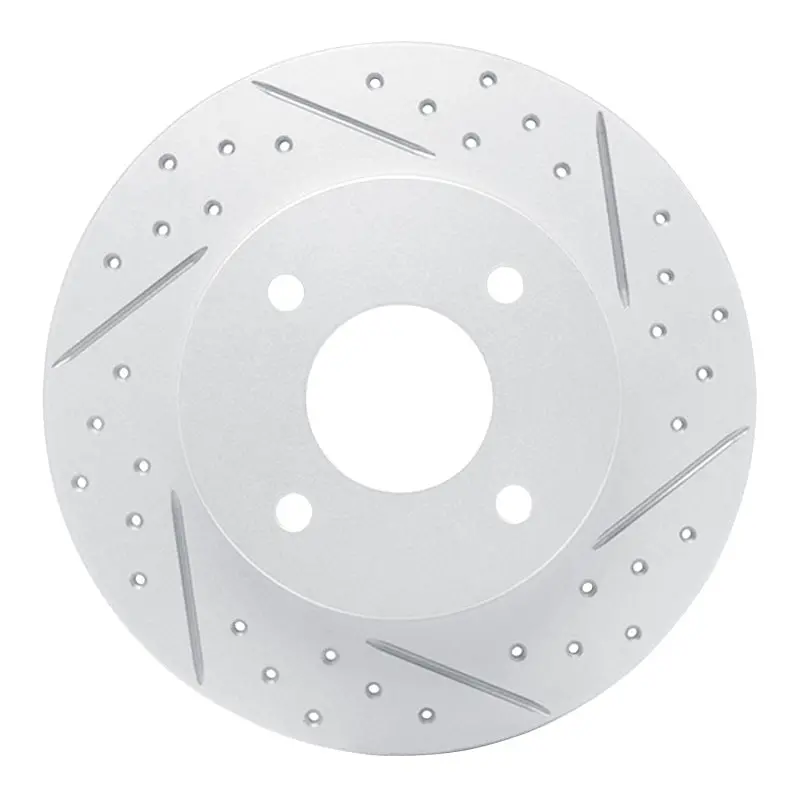 R1 04-06 Nissan Sentra Rear Left Drilled & Slotted Geo-Carbon Rotor 1