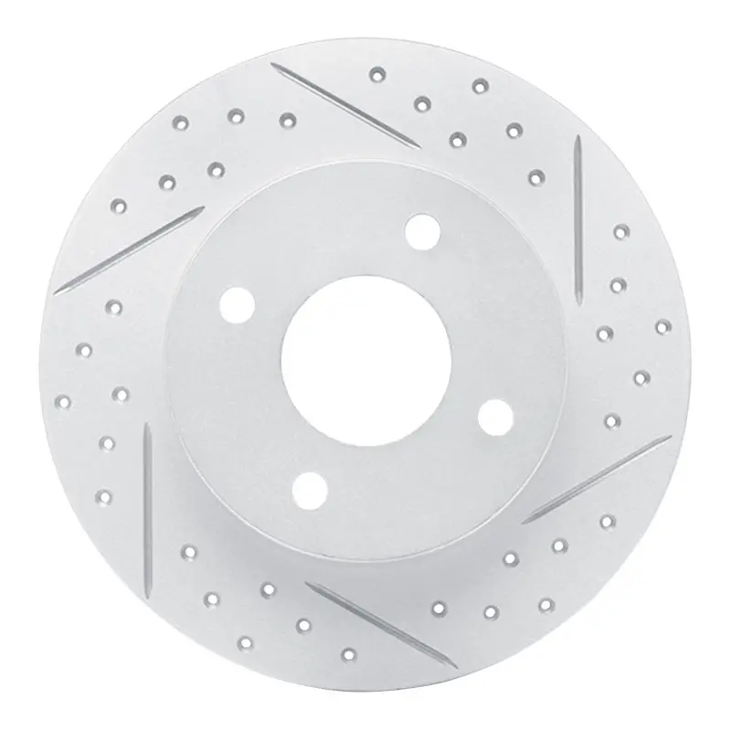 R1 04-06 Nissan Sentra Rear Right Drilled & Slotted Geo-Carbon Rotor 1