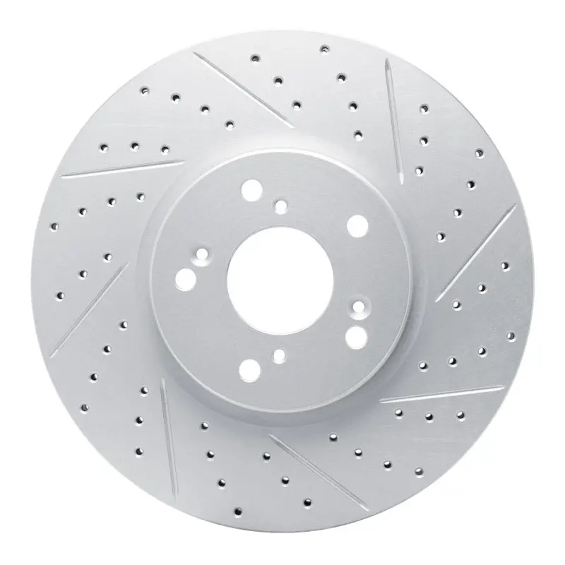 R1 04-08 Acura Tl Front Right Drilled & Slotted Geo-Carbon Rotor 1