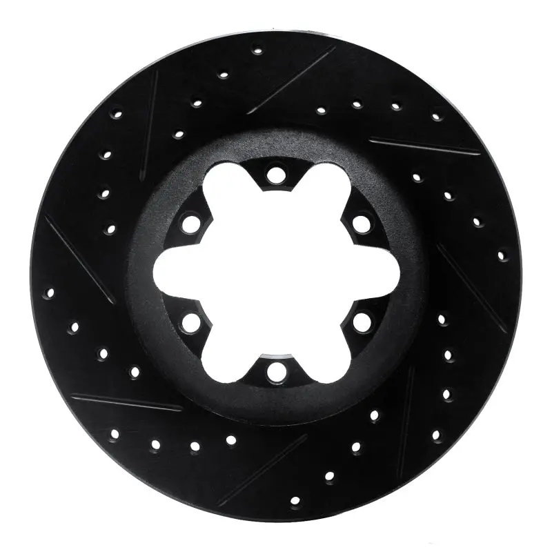 R1 04-08 Chevrolet Colorado Front Left Drilled & Slotted Black Brake Rotor 1