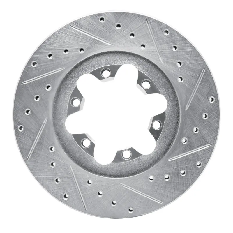 R1 04-08 Chevrolet Colorado Front Right Drilled & Slotted Silver Brake Rotor 1