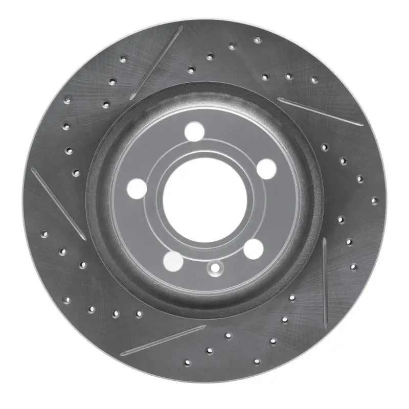 R1 04-09 Audi S4 Rear Left Drilled & Slotted Geo-Carbon Rotor 1