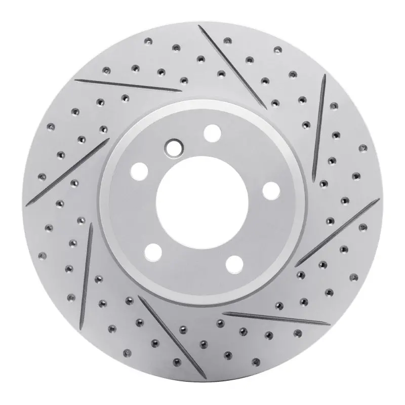 R1 04-10 Bmw 525Xi Front Right Drilled & Slotted Geo-Carbon Rotor 1