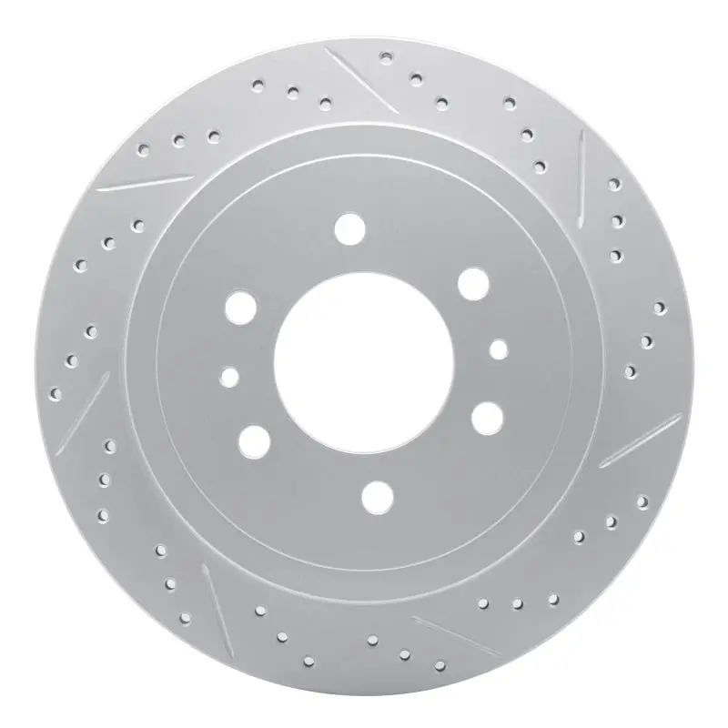 R1 04-11 Ford F-150 Rwd Rear Right Drilled & Slotted Geo-Carbon Rotor 1