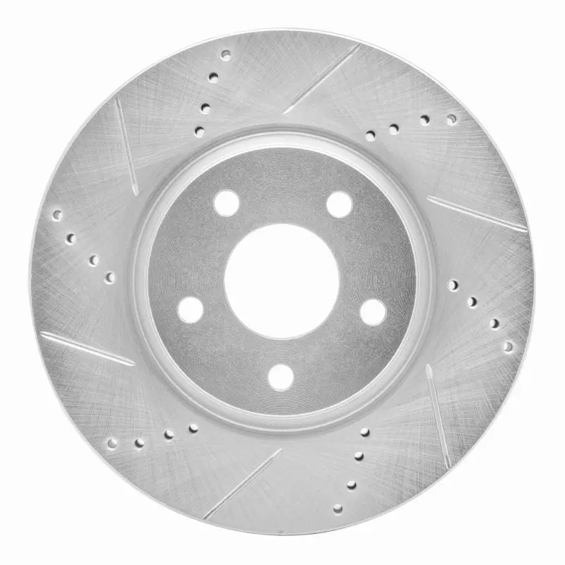 R1 04-12 Chevrolet Hhr Front Left Drilled & Slotted Silver Brake Rotor 1