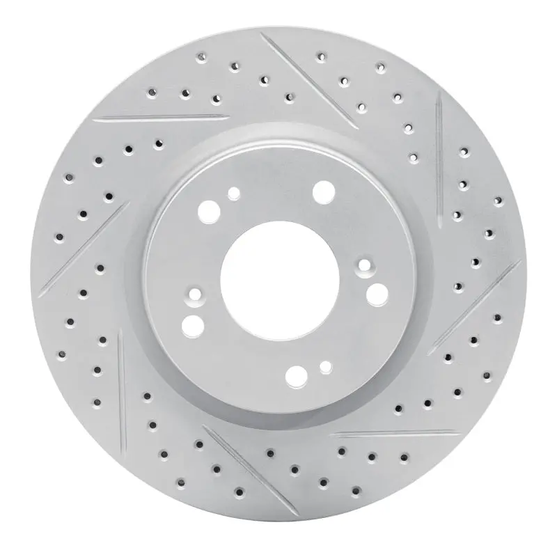 R1 04-12 Mitsubishi Eclipse Front Right Drilled & Slotted Geo-Carbon Rotor 1