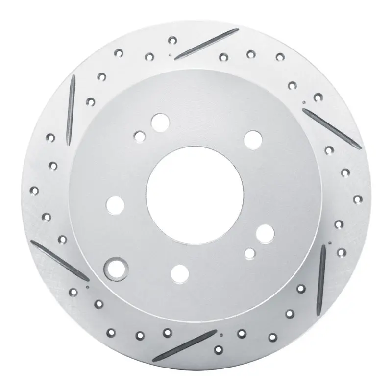 R1 04-12 Mitsubishi Galant Rear Left Drilled & Slotted Geo-Carbon Rotor 1
