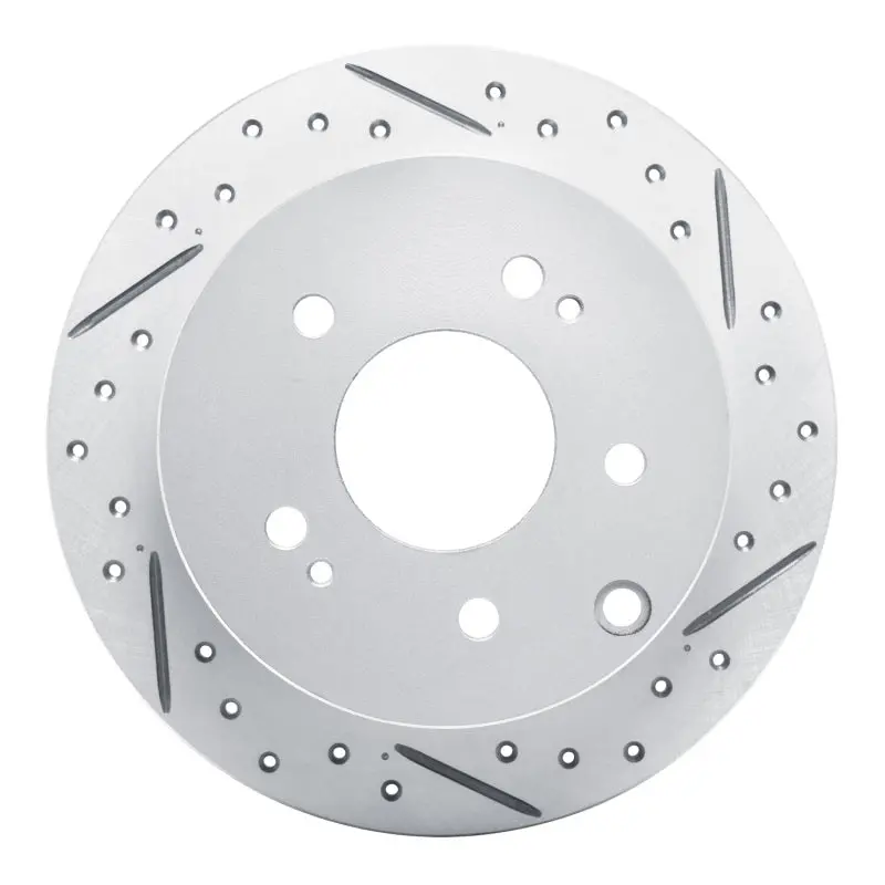 R1 04-12 Mitsubishi Galant Rear Right Drilled & Slotted Geo-Carbon Rotor 1