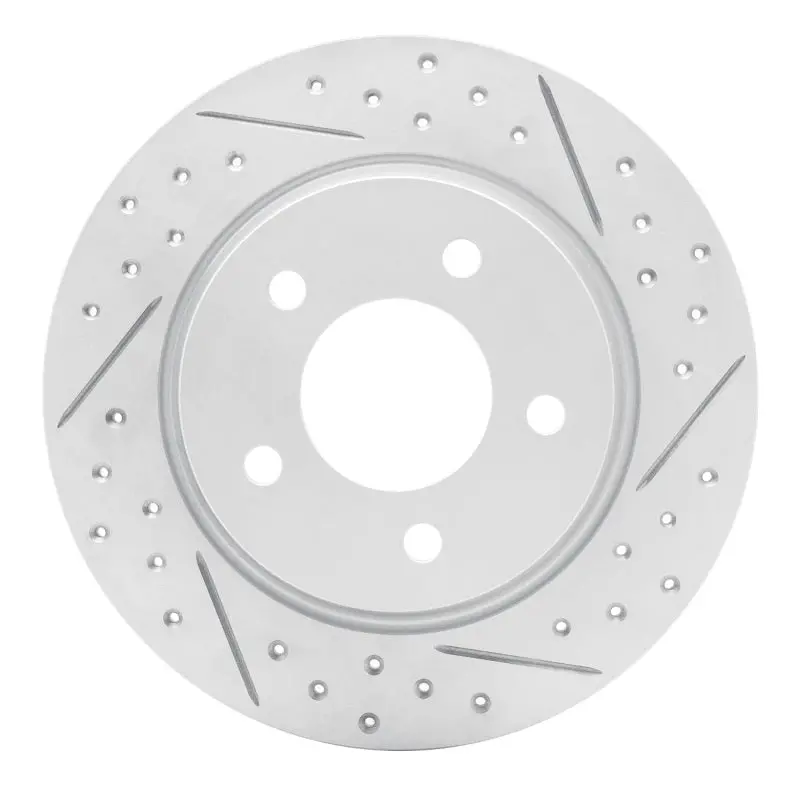 R1 04-13 Mazda 3 Rear Right Drilled & Slotted Geo-Carbon Rotor 1