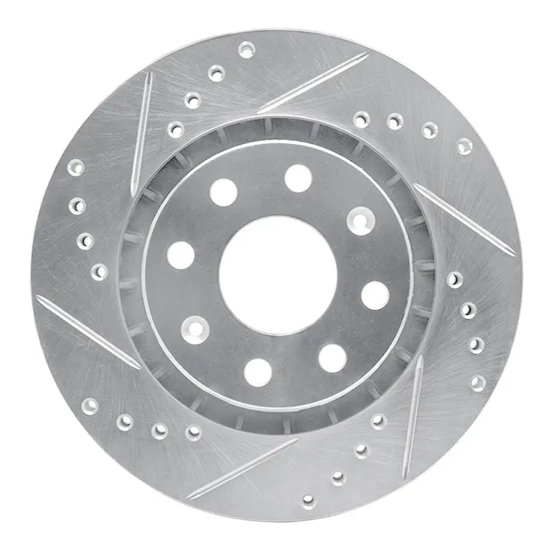 R1 04-17 Chevrolet Aveo (Usa/Canada) Front Left Drilled & Slotted Silver Brake Rotor 1