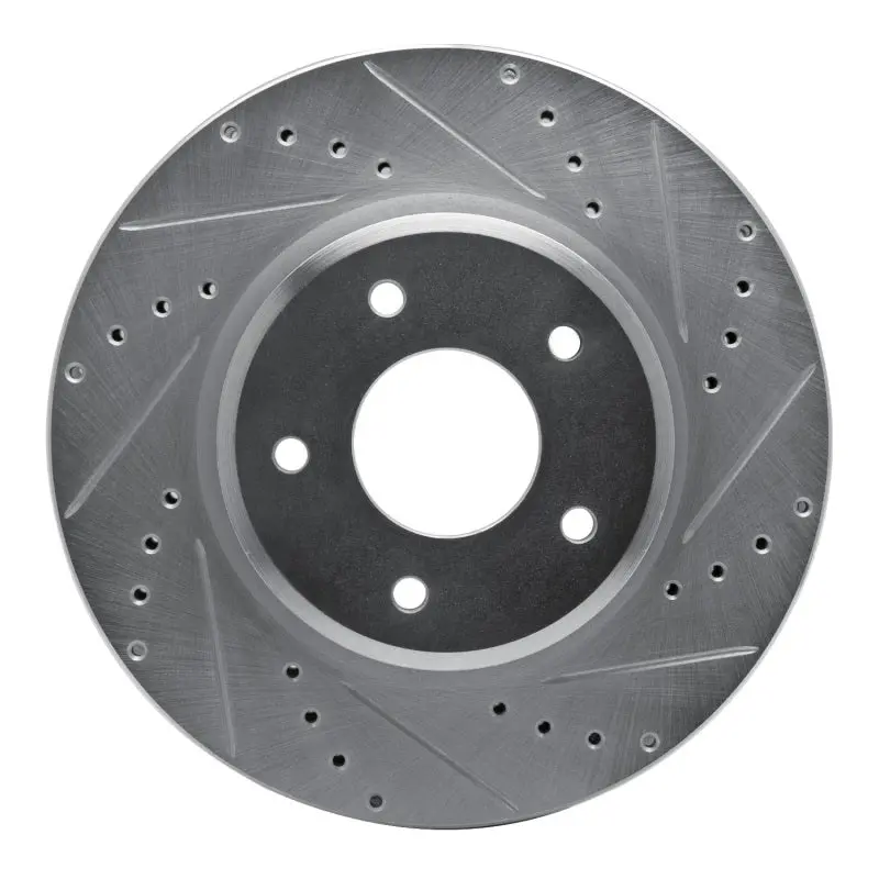 R1 05-06 Pontiac Gto Front Right Drilled & Slotted Silver Brake Rotor 1