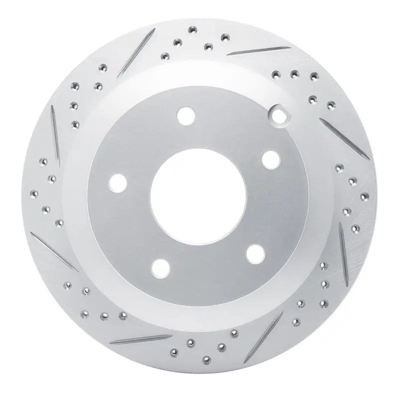 R1 05-06 Pontiac Gto Rear Left Drilled & Slotted Geo-Carbon Rotor 1