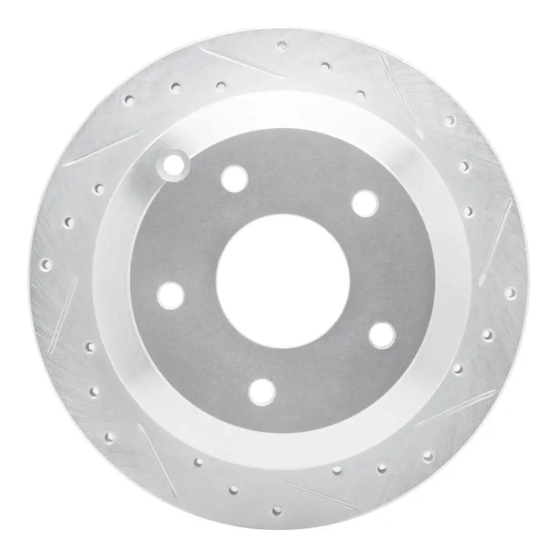 R1 05-06 Pontiac Gto Rear Right Drilled & Slotted Silver Brake Rotor 1