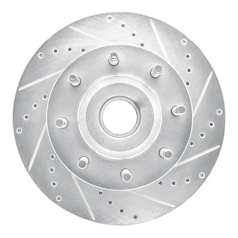 R1 05-07 Ford F-250 2Wd (Super Duty) Front Right Drilled & Slotted Silver Brake Rotor 1