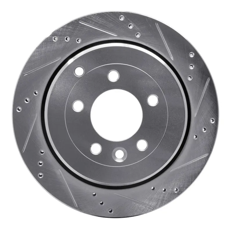 R1 05-07 Land Rover Lr3 Rear Right Drilled & Slotted Silver Brake Rotor 1
