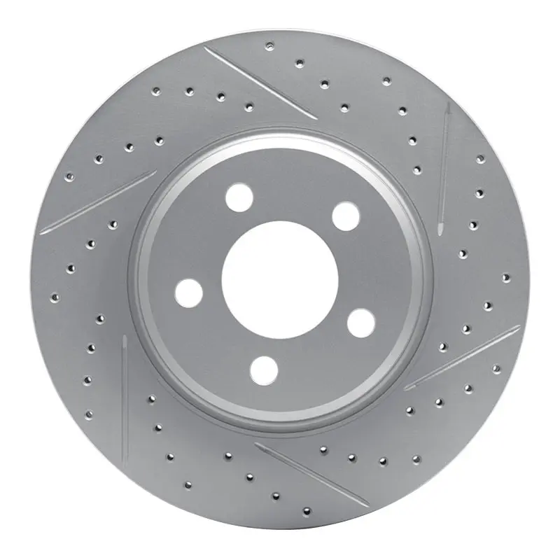 R1 05-07 Subaru Impreza Rear Right Drilled & Slotted Geo-Carbon Rotor 1