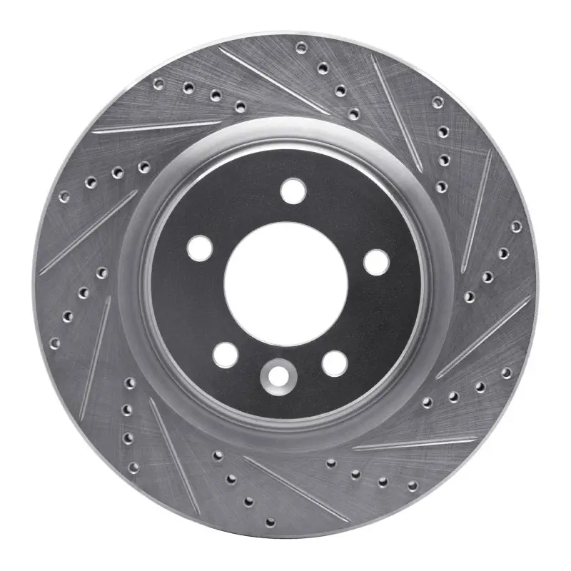 R1 05-09 Land Rover Range Rover Sport Front Right Drilled & Slotted Silver Brake Rotor 1