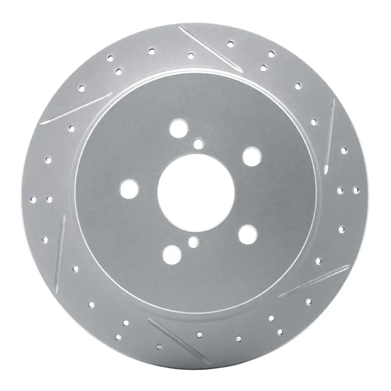 R1 05-09 Subaru Outback Rear Right Drilled & Slotted Geo-Carbon Rotor 1