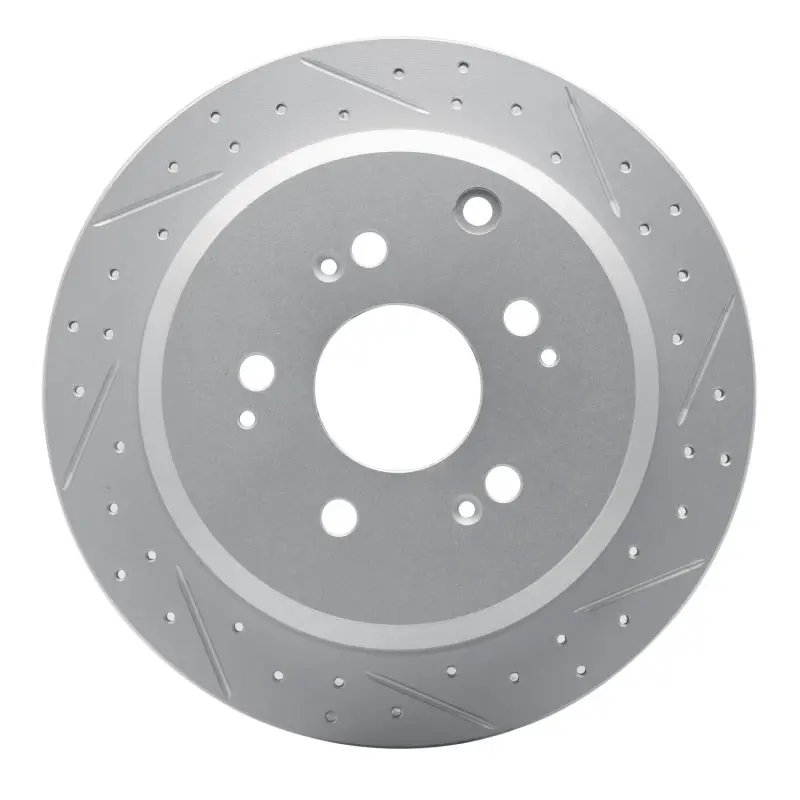 R1 05-10 Honda Odyssey Rear Right Drilled & Slotted Geo-Carbon Rotor 1