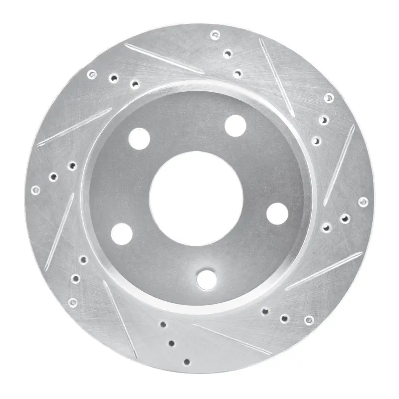 R1 05-11 Dodge Dakota 4Wd Front Right Drilled & Slotted Silver Brake Rotor 1
