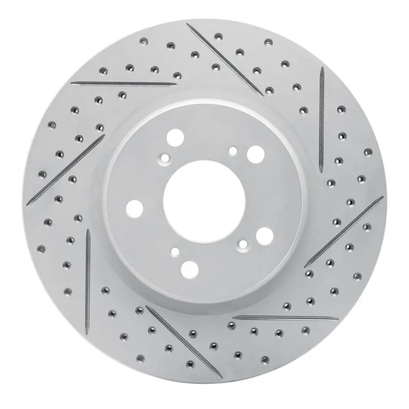 R1 05-12 Acura Rl Front Right Drilled & Slotted Geo-Carbon Rotor 1