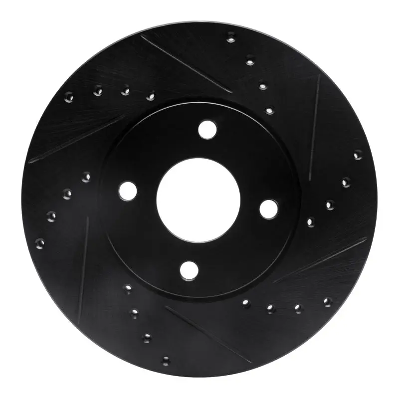 R1 05-12 Ford Ecosport (Mexico) Front Right Drilled & Slotted Black Brake Rotor 1