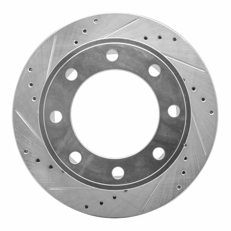 R1 05-12 Ford F-250 2Wd (Super Duty) Rear Left Drilled & Slotted Silver Brake Rotor 1